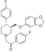 CAS 登录号：176894-09-0， 2-[(3R,4S)-3-(1,3-苯并二氧戊环-5-基氧基甲基)-4-(4-氟苯基)哌啶-1-基]-1-(4-氟苯基)乙酮