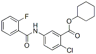 CAS 登录号：178870-05-8， 环己基2-氯-5-[(2-氟苯甲酰)氨基]苯甲酸酯