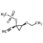 CAS 登录号：178899-54-2， (1R,2S)-2-乙氧基-1-乙炔基环丙基甲烷磺酸酯