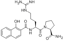 CAS#: 178925-65-0, (2S)-1-[(2S)-5-(Diaminomethylideneamino)-2-[(1-Hydroxynaphthalene-2-Carbonyl)Amino]Pentanoyl]Pyrrolidine-2-Carboxamide Hydrochloride
