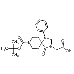 CAS#: 180386-35-0, (8-{[(2-Methyl-2-Propanyl)Oxy]Carbonyl}-4-Oxo-1-Phenyl-1,3,8-Triazaspiro[4.5]Dec-3-Yl)Acetic Acid