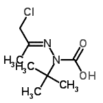 CAS 登录号：181265-34-9， (2E)-2-(1-氯-2-丙基亚基)-1-(2-甲基-2-丙基)肼羧酸
