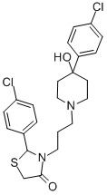 CAS#: 182188-91-6, 2-(4-Chlorophenyl)-3-[3-[4-(4-Chlorophenyl)-4-Hydroxypiperidin-1-Yl]Propyl]-1,3-Thiazolidin-4-One