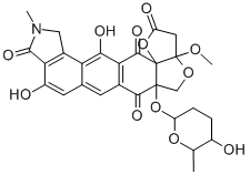 CAS#: 182234-02-2, 3,3a,11,12-Tetrahydro-9,13-Dihydroxy-3a-Methoxy-11-Methyl-5a-((Tetrahydro-5-Hydroxy-6-2H-Pyran-2-Yl)Oxy)-2H,5H-Furo(2'',3'':3',5')Furo(3',4':6,7)Naphth(2,3-e)Isoindole-2,6,10,14(5aH)-Tetrone