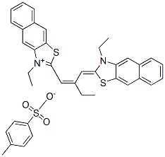 CAS#: 18420-56-9, 3-Ethyl-2-(2-((3-Ethylnaphtho(2,3-d)Thiazolin-2-Ylidene)Methyl)-1-Butenyl)Naphtho(2,3-d)Thiazolium p-Toluenesulphonate