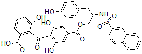 CAS#: 184592-61-8, 2-[2,6-Dihydroxy-4-[3-(4-Hydroxyphenyl)-2-(Naphthalen-2-Ylsulfonylamino)Propoxy]Carbonylbenzoyl]-3-Hydroxybenzoic Acid