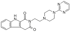 CAS#: 184691-42-7, 2-[2-(4-Pyrimidin-2-Ylpiperazin-1-Yl)Ethyl]-4,9-Dihydropyrido[3,4-b]Indole-1,3-Dione