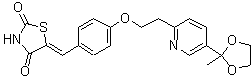CAS#: 184766-62-9, (5Z)-5-(4-{2-[5-(2-Methyl-1,3-Dioxolan-2-Yl)-2-Pyridinyl]Ethoxy}Benzylidene)-1,3-Thiazolidine-2,4-Dione