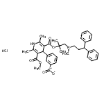 CAS#: 184866-29-3, 1-[(3,3-Diphenylpropyl)(Methyl)Amino]-2-Methyl-2-Propanyl Methyl 2,6-Dimethyl-4-(3-Nitrophenyl)-1,4-Dihydro-3,5-Pyridinedicarboxylate Hydrochloride (1:1)