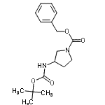 CAS#: 185057-49-2, Benzyl 3-({[(2-Methyl-2-Propanyl)Oxy]Carbonyl}Amino)-1-Pyrrolidinecarboxylate