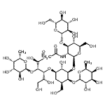 CAS#: 185565-23-5, 4-O-[(1R,2S,3R,4S,5R)-3-{[2-Acetamido-2-Deoxy-3-O-(beta-D-Glucopyranosyl)-beta-D-Glucopyranosyl]Oxy}-4-[(6-Deoxy-L-Galactopyranosyl)Oxy]-2-Hydroxy-5-(Hydroxymethyl)Cyclohexyl]-3-O-(6-Deoxy-alpha-L-Gal Actopyranosyl)-D-Xylo-Hexose
