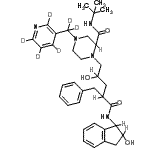 CAS#: 185897-02-3, 1-{4-Benzyl-2-Hydroxy-5-[(2-Hydroxy-2,3-Dihydro-1H-Inden-1-Yl)Amino]-5-Oxopentyl}-N-(2-Methyl-2-Propanyl)-4-[(<Sup>2</Sup>H<Sub>4</Sub>)-3-Pyridinyl(<Sup>2</Sup>H<Sub>2</Sub>)Methyl]-2-Piperazinecarboxamide