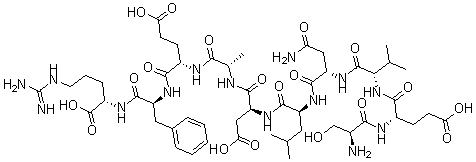 CAS#: 186142-28-9, L-Seryl-L-alpha-Glutamyl-L-Valyl-L-Asparaginyl-L-Leucyl-L-alpha-Aspartyl-L-Alanyl-L-alpha-Glutamyl-L-Phenylalanyl-L-Arginine