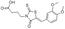 CAS#: 18623-44-4, 4-[5-(3,4-Dimethoxy-Benzylidene)-4-Oxo-2-Thioxo-Thiazolidin-3-Yl]-Butyric Acid