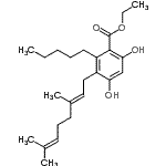 CAS 登录号：18793-34-5， 乙基3-[(2E)-3,7-二甲基-2,6-辛二烯-1-基]-4,6-二羟基-2-戊基苯甲酸酯