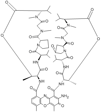CAS 登录号：18865-48-0， 放线菌素 V