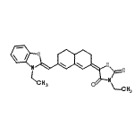 CAS#: 19208-20-9, (5E)-3-Ethyl-5-{7-[(Z)-(3-Ethyl-1,3-Benzothiazol-2(3H)-Ylidene)Methyl]-4,4A,5,6-Tetrahydro-2(3H)-Naphthalenylidene}-2-Thioxo-1,3-Thiazolidin-4-One