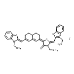CAS 登录号：19208-21-0， 3-乙基-2-{(Z)-[(5E)-3-乙基-5-{7-[(Z)-(3-乙基-1,3-苯并噻唑-2(3H)-亚基)甲基]-4,4a,5,6-四氢-2(3H)-萘亚基}-4-氧代-1,3-噻唑烷-2-亚基]甲基}-1,3-苯并噻唑-3-鎓碘化物