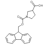 CAS 登录号：193693-66-2， 1-[(9H-芴-9-基甲氧基)羰基]-3-吡咯烷羧酸