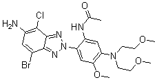 CAS#: 194590-84-6, N-(2-(5-Amino-7-Bromo-4-Chloro-2H-Benzotriazol-2-Yl)-5-(Bis(2-Methoxyethyl)Amino)-4-Methoxyphenyl)-Acetamide