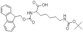CAS 登录号：194718-17-7， 7-[[(1,1-二甲基乙氧基)羰基]氨基]-2-[[(9H-芴-9-基甲氧基)羰基]氨基]-庚酸