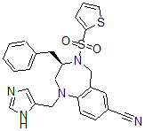 CAS 登录号：195987-41-8， (3R)-1-(3H-咪唑-4-基甲基)-3-(苯基甲基)-4-噻吩-2-基磺酰基-3,5-二氢-2H-1,4-苯并二氮杂卓-7-甲腈
