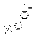 CAS 登录号：197847-91-9， 6-[3-(三氟甲氧基)苯基]吡啶-3-羧酸