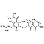 CAS 登录号：19809-78-0， 3,5-二羟基-4,4-二甲基-2-(2-甲基丙烷酰基)-6-[[2,4,6-三羟基-3-(3-甲基丁-2-烯基)-5-(2-甲基丙烷酰基)苯基]甲基]环己-2,5-二烯-1-酮