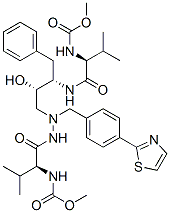 CAS 登录号：198904-05-1， 甲基N-[(2S)-1-[[(2S,3S)-3-羟基-4-[[[(2S)-2-(甲氧羰基氨基)-3-甲基丁酰基]氨基]-[[4-(1,3-噻唑-2-基)苯基]甲基]氨基]-1-苯基丁烷-2-基]氨基]-3-甲基-1-氧代丁烷-2-基]氨基甲酸酯