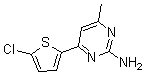 CAS 登录号：199864-44-3， 4-(5-氯-2-噻吩基)-6-甲基-2-嘧啶胺