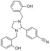 CAS 登录号：20063-36-9， 1,3-二(2-羟基苄基)-2-(4-氰基苯基)-咪唑烷