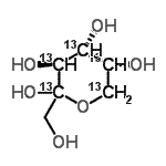 CAS#: 201595-65-5, D-(2,3,4,5,6-<Sup>13</Sup>C<Sub>5</Sub>)Fructopyranose