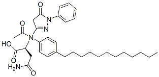 CAS#: 20318-58-5, N2-Acetyl-N2-(4-Dodecylphenyl)-N-(4,5-Dihydro-5-Oxo-1-Phenyl-1H-Pyrazol-3-Yl)-L-Asparagine