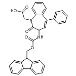CAS#: 204322-85-0, (3-{[(9H-Fluoren-9-Ylmethoxy)Carbonyl]Amino}-2-Oxo-5-Phenyl-2,3-Dihydro-1H-1,4-Benzodiazepin-1-Yl)Acetic Acid