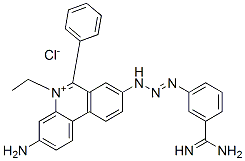 CAS#: 20438-03-3, 3-Amino-8-[3-[3-(Aminoiminomethyl)Phenyl]-2-Triazen-1-Yl]-5-Ethyl-6-Phenyl-Phenanthridinium