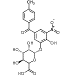 CAS#: 204853-33-8, 2-Hydroxy-5-(4-methylbenzoyl)-3-nitrophenyl (5xi)-beta-D-lyxo-hexopyranosiduronic acid