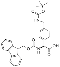 CAS#: 205049-68-9, (alphaS)-4-[[[(1,1-Dimethylethoxy)Carbonyl]Amino]Methyl]-alpha-[[(9H-Fluoren-9-Ylmethoxy)Carbonyl]Amino]-Benzeneacetic Acid