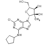 CAS#: 205171-12-6, 2-Chloro-N-Cyclopentyl-2'-C-Methyladenosine