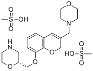 CAS 登录号：205242-62-2， (2R)-2-[[[3-(4-吗啉基甲基)-2H-1-苯并吡喃-8-基]氧基]甲基]吗啉二甲烷磺酸盐