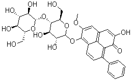 CAS 登录号：20559-12-0， 6-((4-O-beta-D-吡喃葡萄糖基-D-吡喃葡萄糖基)氧基)-2-羟基-5-甲氧基-9-苯基-1H-萘嵌苯-1-酮