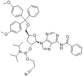 CAS#: 207347-42-0, N-Benzoyl-5'-O-[Bis(4-Methoxyphenyl)Phenylmethyl]-3'-Deoxy-Adenosine 2'-[2-Cyanoethylbis(1-Methylethyl)Phosphoramidite]