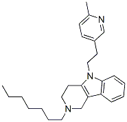 CAS#: 20771-48-6, 2,3,4,5-Tetrahydro-2-Heptyl-5-[2-(6-Methyl-3-Pyridyl)Ethyl]-1H-Pyrido[4,3-b]Indole