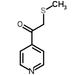 CAS#: 208264-95-3, 2-(Methylsulfanyl)-1-(4-Pyridinyl)Ethanone