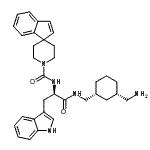 CAS#: 208706-12-1, N-[(2R)-1-({[(1R,3S)-3-(Aminomethyl)Cyclohexyl]Methyl}Amino)-3-(1H-Indol-3-Yl)-1-Oxo-2-Propanyl]-1'H-Spiro[Indene-1,4'-Piperidine]-1'-Carboxamide