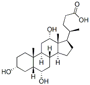 CAS 登录号：21066-18-2， (3a,5b,6a,12a)-3,6,12-三羟基-胆烷-24-酸