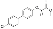CAS 登录号：21340-68-1， 2-(4-(4-氯苯基)苯氧基)-2-甲基丙酸甲酯