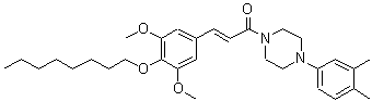 CAS#: 214265-97-1, (2E)-3-[3,5-Dimethoxy-4-(Octyloxy)Phenyl]-1-[4-(3,4-Dimethylphenyl)-1-Piperazinyl]-2-Propen-1-One