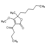 CAS 登录号：21494-11-1， 3-丁酰基-5-己基-4-甲氧基-5-甲基-2(5H)-呋喃酮