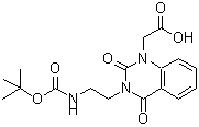 CAS#: 215190-30-0, {3-[2-({[(2-Methyl-2-Propanyl)Oxy]Carbonyl}Amino)Ethyl]-2,4-Dioxo-3,4-Dihydro-1(2H)-Quinazolinyl}Acetic Acid