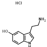 CAS 登录号：21591-86-6， 3-(2-氨基乙基)-1H-吲哚-5-醇盐酸盐(1:1)